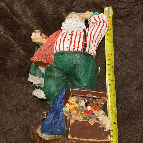 Vintage possible dreams Toys Treasure box Santa with pipe poly resin 5Lx5Wx10H - Picture 8 of 9